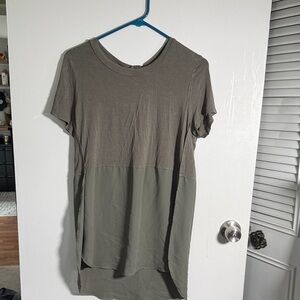 Mossimo Supply Co. Two-Tone Green Short Sleeve Top